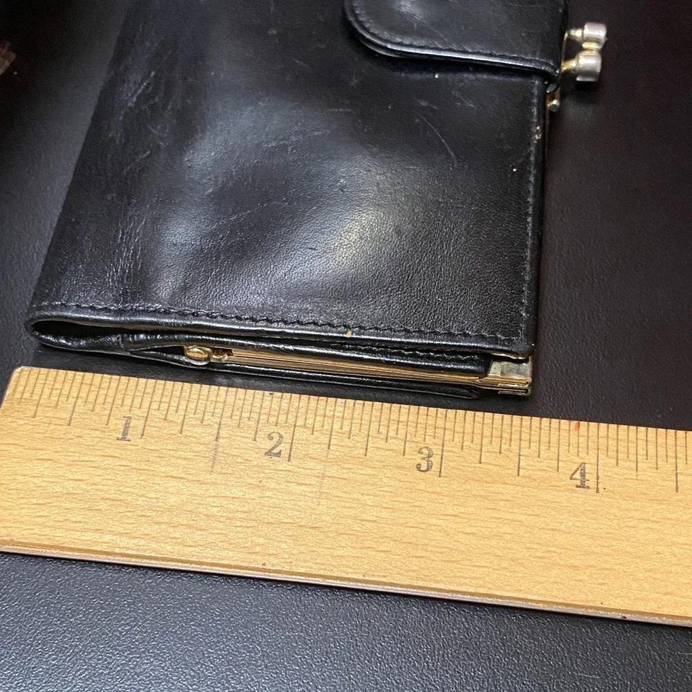 Vintage slim Black Leather Wallet